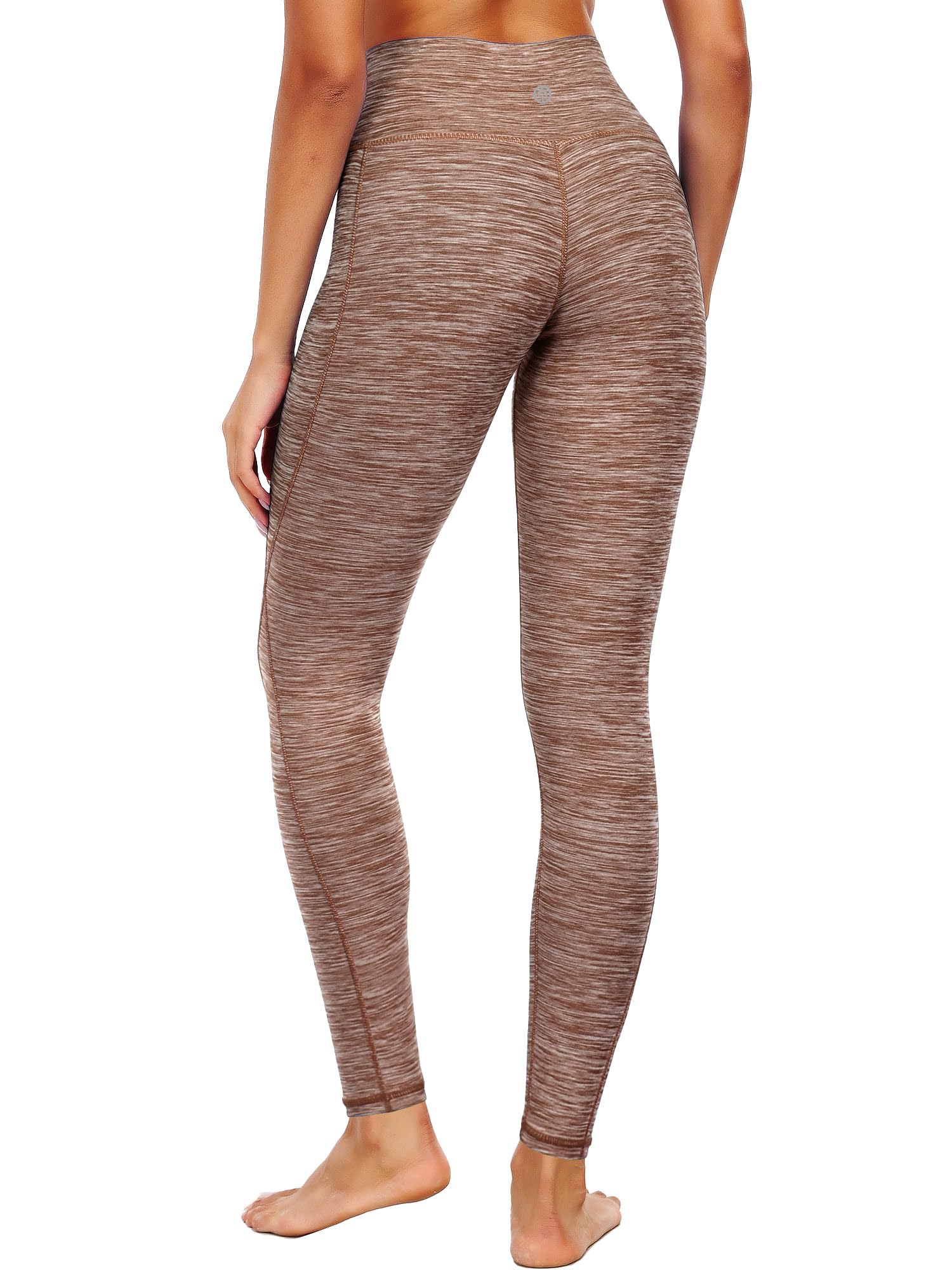 NELEUS Tummy Control High Waist Yoga Pants Workout Running Leggings for Women,9033,3 Pack,Red,Grey,Brown,XL,EU 2XL