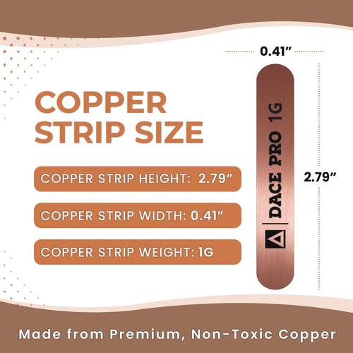 DACE PRO Copper Weighted Pickleball Paddle Tape – 1g Precision Strips for Fine-Tuned Paddle Weighting, Lead-Free Alternative to Lead & Tungsten Tape for Balance, Control, Stability & Sweet Spot