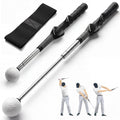 chufa Retractable Golf Swing Trainer, Telescopic Practice Club with Click Feedback, Right-Handed Ergonomic Grip & Arm Band, Grip/Posture Correction, Portable Indoor/Outdoor Tempo & Swing Path Aid