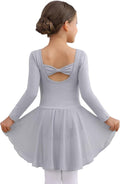 MdnMd Toddler Girls Ballet Leotard Dress - Puff Sleeve Ballerina Outfit | Comfortable & Stylish