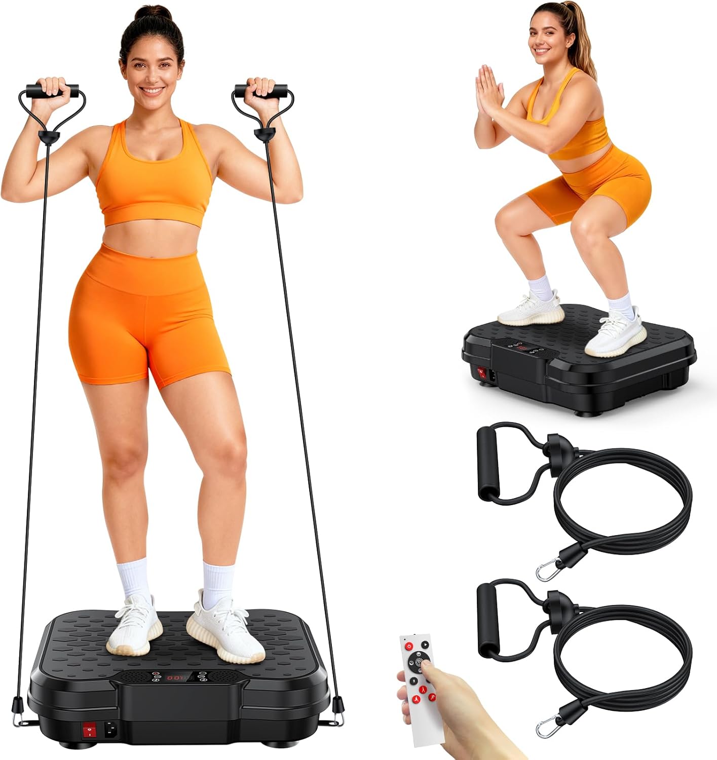 Skiennix Vibration Plate - Full Body Workout Machine for Weight Loss & Lymphatic Drainage - 400 Lbs Capacity