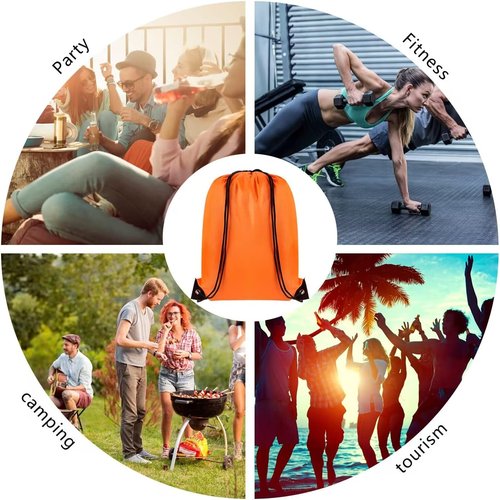 GoodtoU Drawstring Backpack - 30 Pack Sport Bags in 10 Vibrant Colors for Gym & Travel