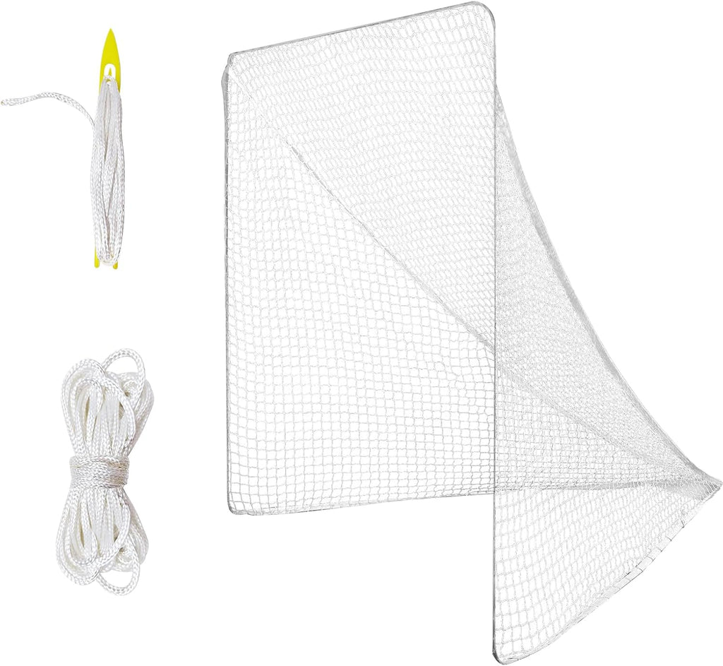 Skiennix Heavy Duty Lacrosse Goal Net - 6' x 6' x 7' with Installation Tool & Lacing Rope
