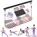 Pilates Board Multifunctional Foldable Pilate Reformer for Home Workout, Portable Abdominal Core Exercise Machine with Resistance Bands & Knee Pad, Pilates Equipment for Women & Men