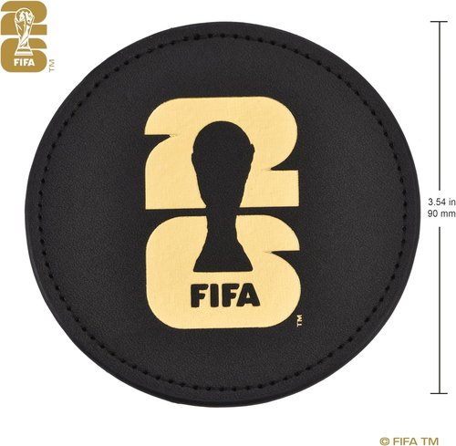 FIFA World Cup 2026 Edition - 8oz Whiskey Glass & Leather Coasters Gift Set | Perfect for Parties & Gamedays