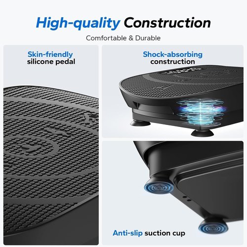 MERACH Vibration Plate - Whole Body Workout Machine with Bluetooth & Silicone Pedals | Home Fitness Equipment