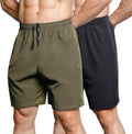 Gaglg Men's Athletic Shorts - Quick Dry 7" Running Shorts with Zipper Pockets | 2 Pack
