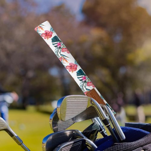 BAIRBRE Golf Alignment Stick Cover Premium Leather Perfect Cover for Alignment Sticks Stylish Design Alignment Sticks Holder Golf Club Protector Holds 2 Sticks (for Golf Alignment Stick)