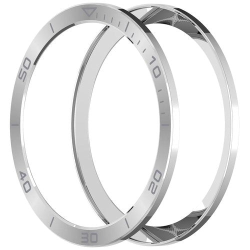 Bezel Rings Compatible with Garmin Tactix 8 AMOLED 47MM 51MM Bezel Metal Round Cover Anti-Scratch Protector Frame Case Loop,Without Screen (Black&Silver, 51MM,)