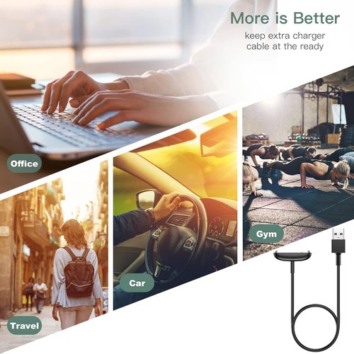 Fitbit Charger Cable - Replacement for Inspire 3 | 2 Pack, 3.3 Ft Length