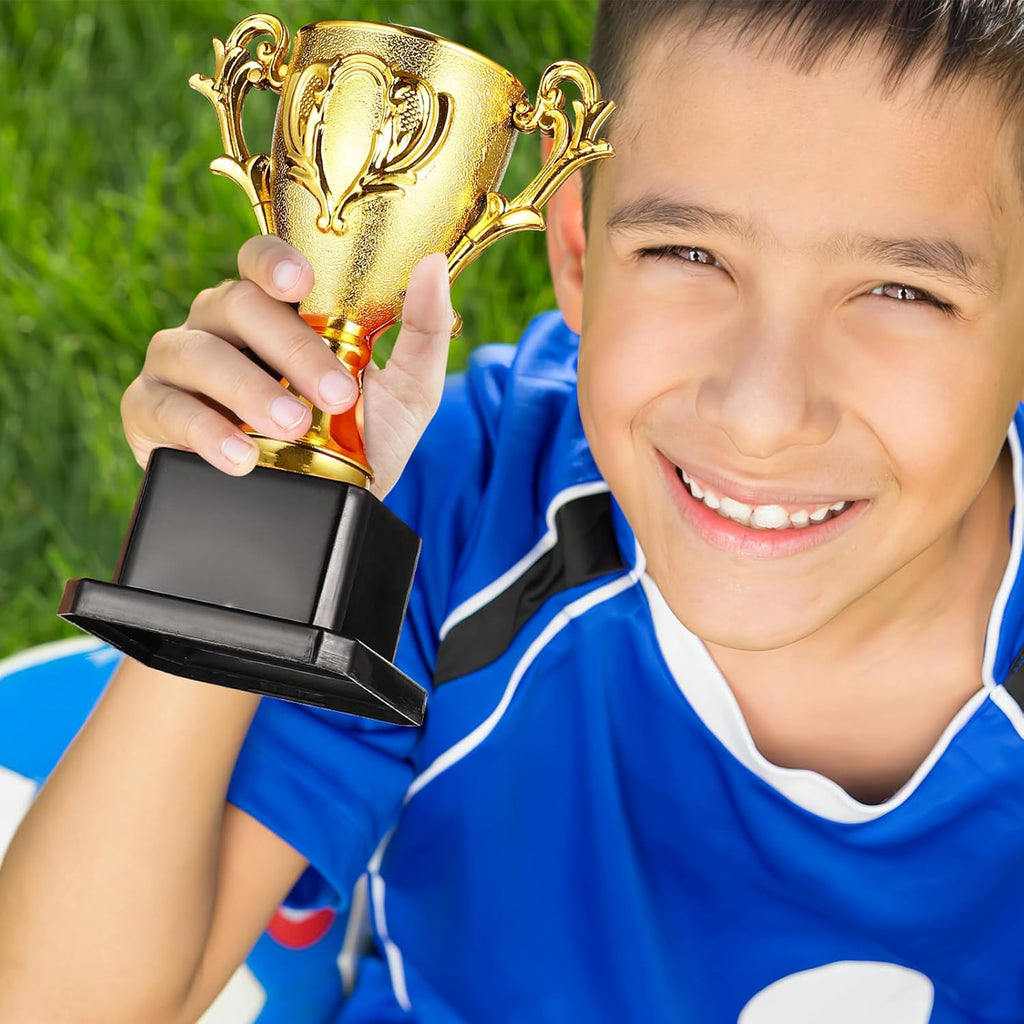 TOYANDONA Gold Plastic Trophy - 5.6 Inch Award Cup for Kids' Sports Competitions & Celebrations