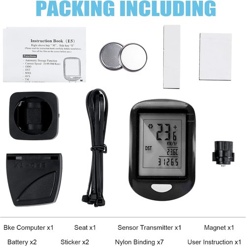 CYFIE Wireless Bike Computer - Multi-Function Waterproof Odometer & Speedometer | 2.9'' LCD Screen