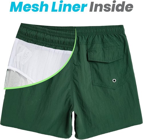 Maamgic Men's Swim Trunks - Quick Dry Bathing Suits with Mesh Lining | Comfortable Swim Shorts