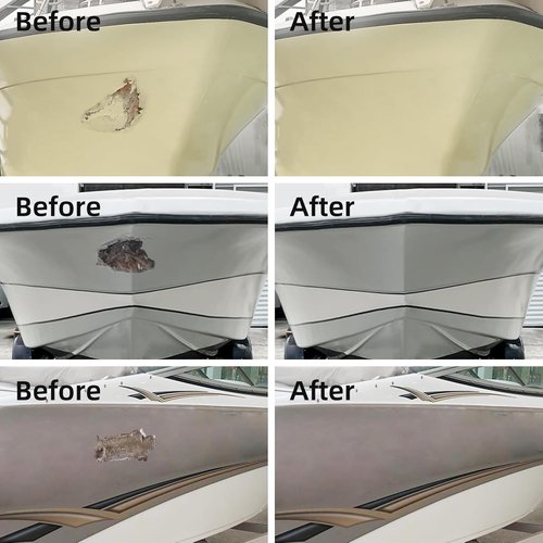 FENFANDAS Marine Fiberglass Repair Kit - Fix Holes, Chips & Cracks | Color Match Epoxy Filler