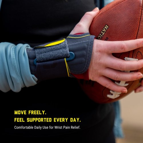 Push Sports Wrist Brace for Athletic Wrist Support. Comfortable, Easy-to-Wear Brace for Tendonitis, Fractures, Injuries, and Arthritis. (Left Medium)