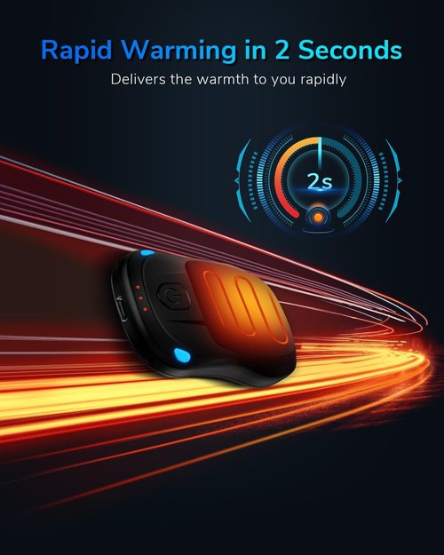 MKG Rechargeable Hand Warmers - 24-Hour Long Lasting, 3 Heat Levels | Portable Pocket Heater for Winter Activities