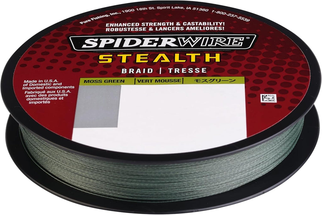 SpiderWire Stealth Braid Fishing Line - Ultra-Strong, Low-Visibility | 300 Yards, Green