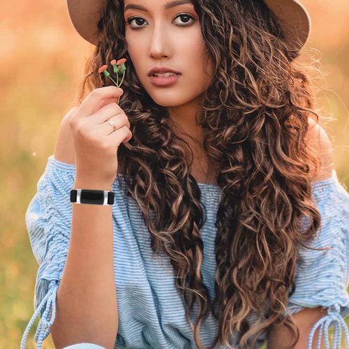 T-BLUER Stretchy Strap Compatible with Fitbit Charge 5, Soft and Adjustable Elastic Bracelet, Woven Nylon Sports Bracelet for Men and Women, Black