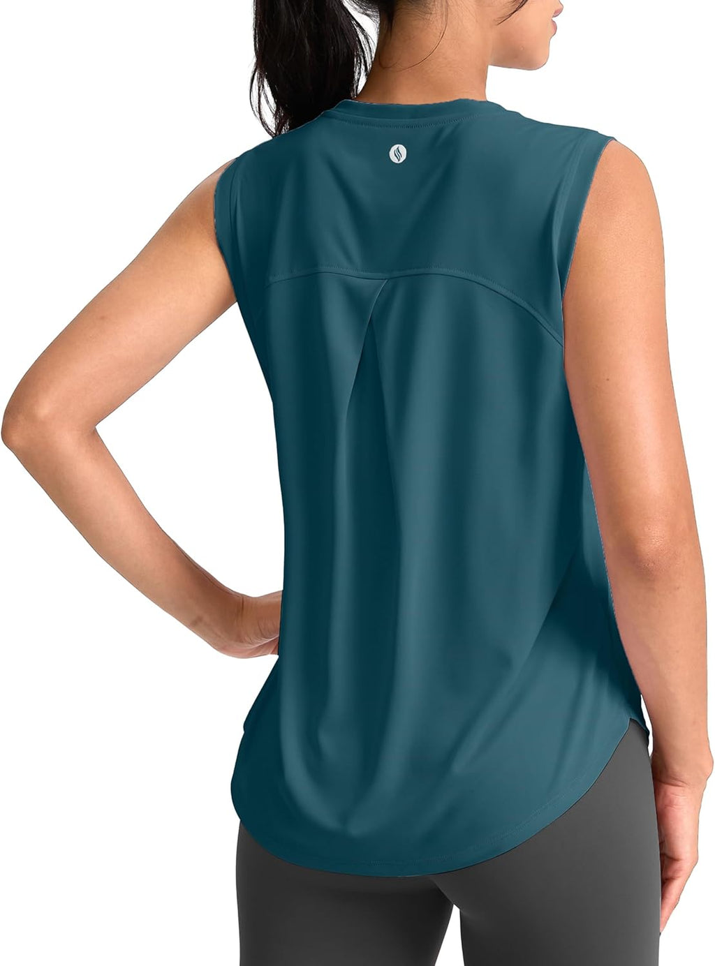 SANTINY Women's Sleeveless Workout Tops - Breathable Lightweight Athletic Yoga Tanks | Ideal for Tennis & Running