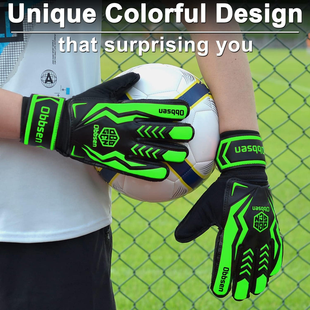 Skiennix Soccer Goalie Gloves - Strong Grip Goalkeeper Gloves with Finger Protection | Youth & Adult Sizes