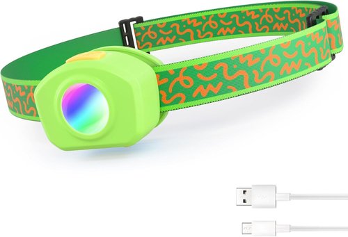 EverBrite LED Headlamp - Rechargeable Kids Headlamp with RGB Mode | Adjustable Headband for Camping & Halloween