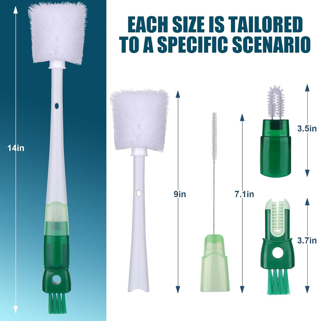 Owala 5-in-1 Straw Cleaner Brush - Multifunctional Water Bottle Cleaning Kit for 24oz/32oz/40oz | Blue