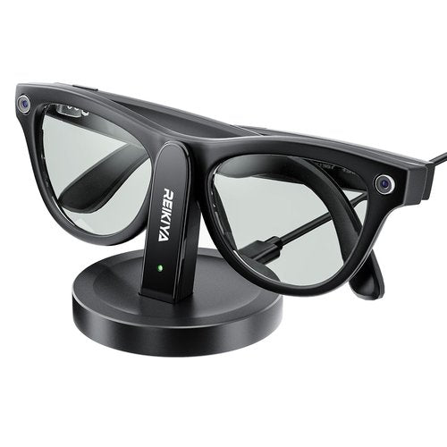 REIKIYA Charging Stand for Ray-Ban Meta Smart Glasses (Gen 1 & 2), Portable Charging Dock for Wayfarer, Headliner, Skyler with 3.3 ft USB-C Cable, Charger for Meta Glasses, RayBan Meta Accessories