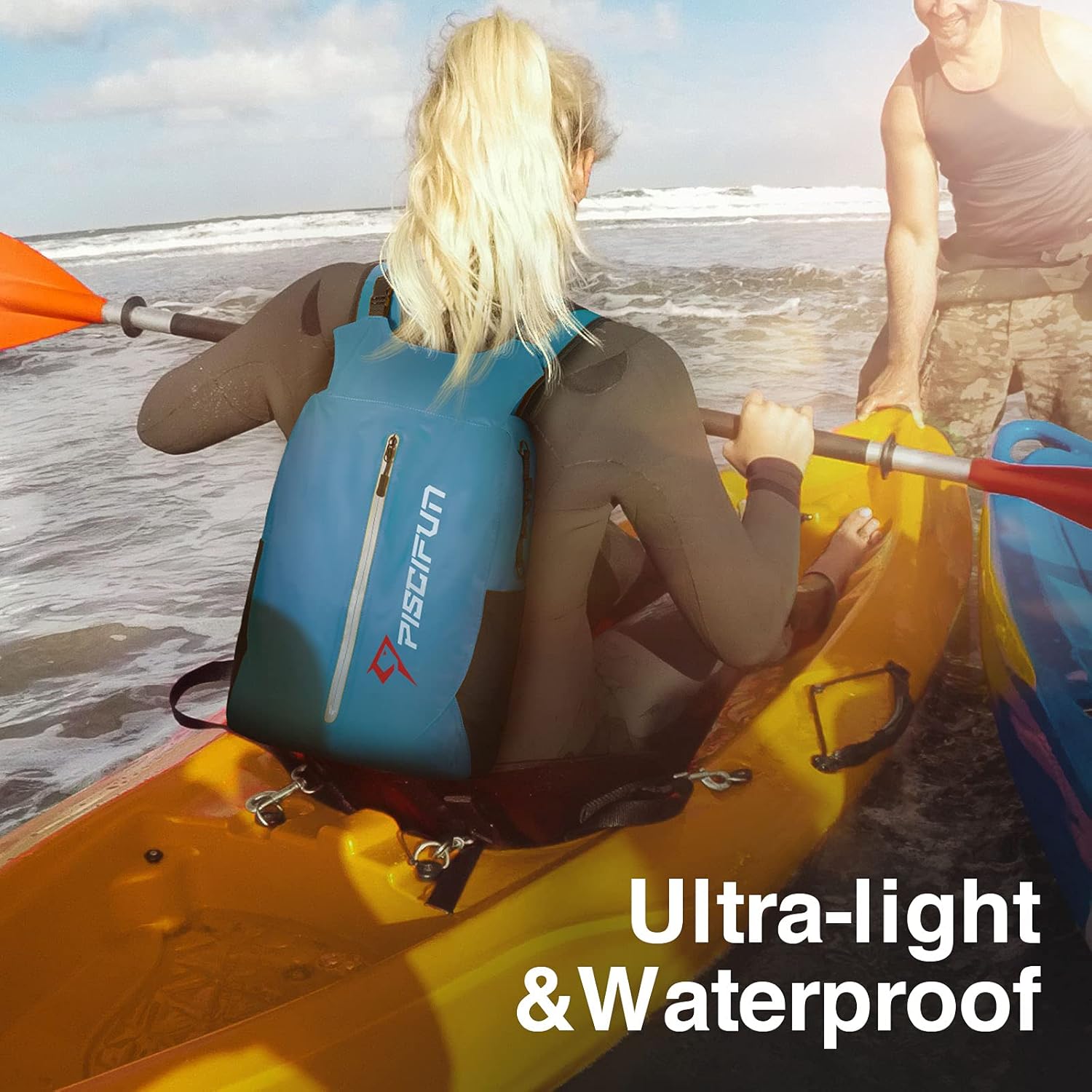 Piscifun Waterproof Dry Bag - Lightweight Roll-Top Backpack with Waist Pouch & Phone Case | 10L, 20L, 30L Options