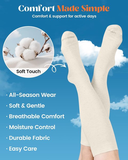 LEVSOX Compression Socks - 20-30 mmHg Knee High Support for Women & Men | Cute Design for Nurses & Travel