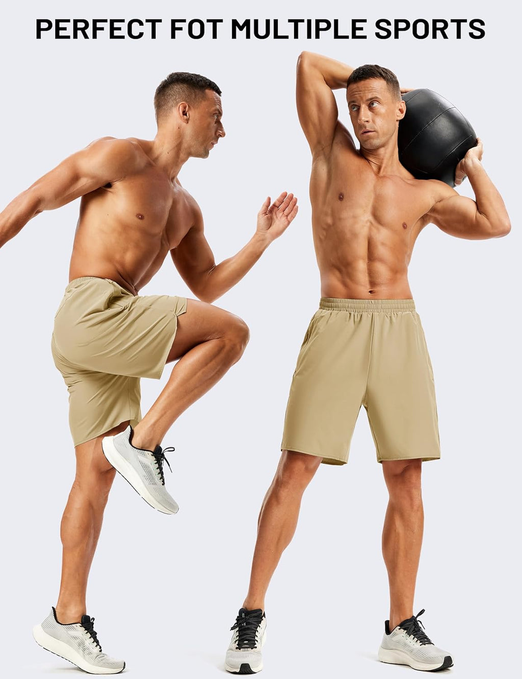 TACVASEN Men's Athletic Workout Shorts - Quick Dry 7" Gym Running Shorts with Zipper Pockets