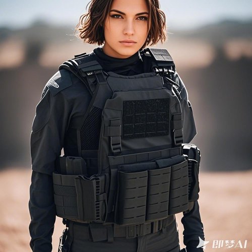 Greencity Tactical Vest Molle Quick Release Buckles Weight Vest Adjustable Strength 600D Nylon with Triple Pouch for Men (Black)