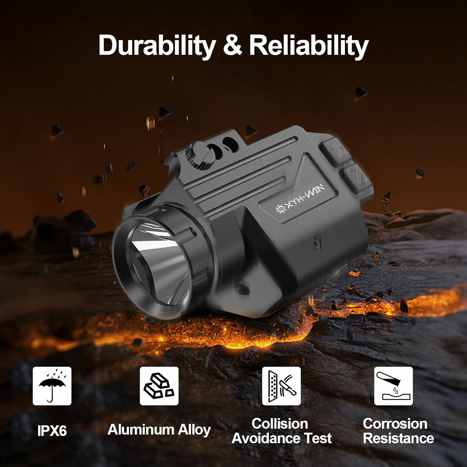 Skiennix Tactical Green Laser Sight & 1000 Lumens Flashlight Combo - Magnetic Rechargeable, Fits Picatinny Rail