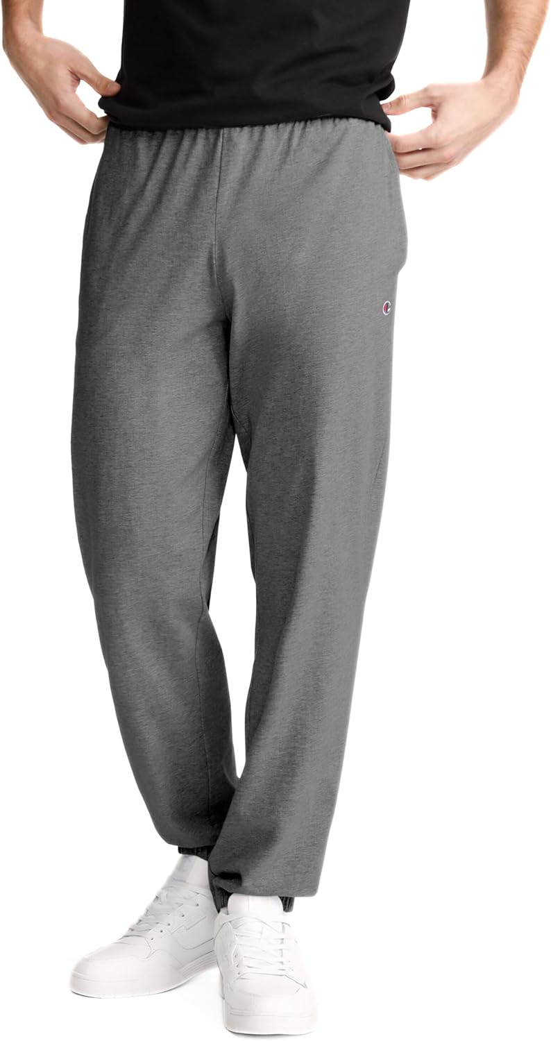 Champion Men's Lounge Pants - Lightweight 100% Cotton, Cinched-Bottom Design | Regular & Big & Tall Sizes