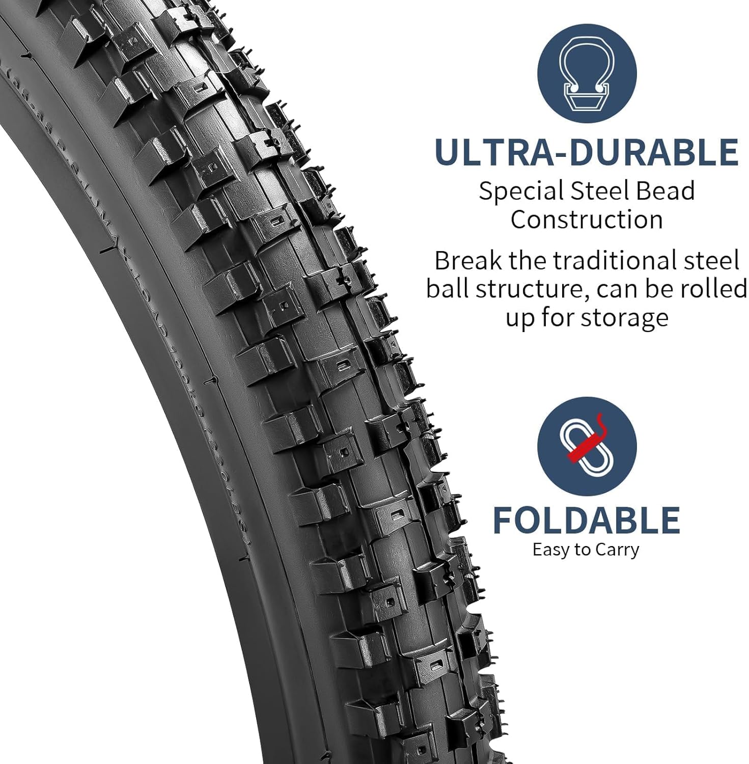 YUNSCM 26" Mountain Bike Tires - Heavy Duty 26x2.30 Tubes | Off-Road Compatibility & Schrader Valve
