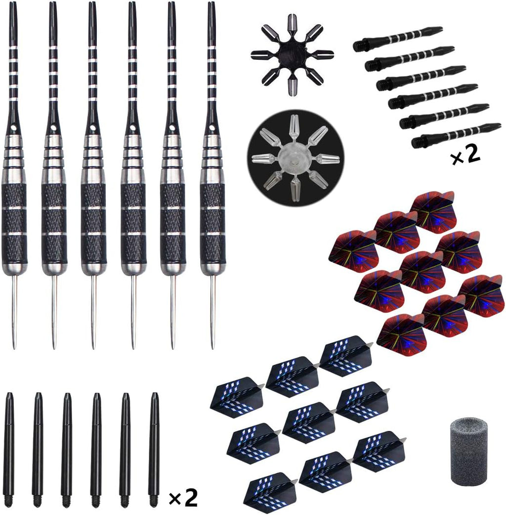 WINSDART Professional Metal Darts Set - Steel Tip Darts with Nonslip Iron Barrel & Aluminum Shafts | Gift Box Included