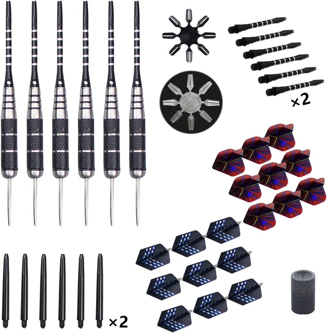 WINSDART Professional Metal Darts Set - Steel Tip Darts with Nonslip Iron Barrel & Aluminum Shafts | Gift Box Included