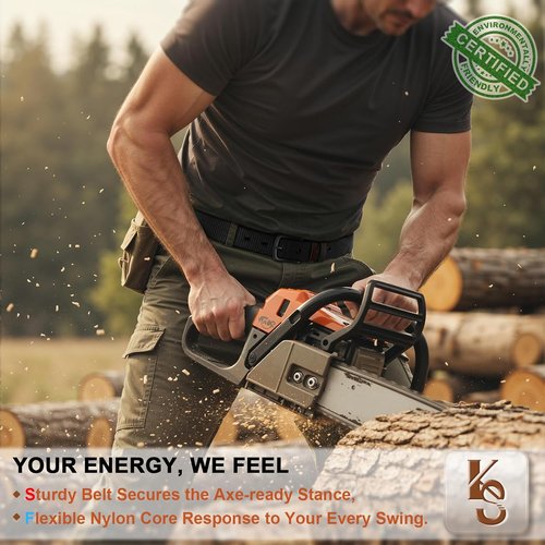 KEMISANT Men's Golf Belt - Durable Nylon Canvas for Jeans & Golf Pants | 1.5" Width, 7 Metal Holes