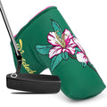 Golf Club Covers Azalea Embroidery Putter Headcover Driver Cover Fariway Wood Headcover Hybrid Cover Leather Mallet Putter Covers Blade with Magnetic Closure for Most Brand (for Blade Putter)