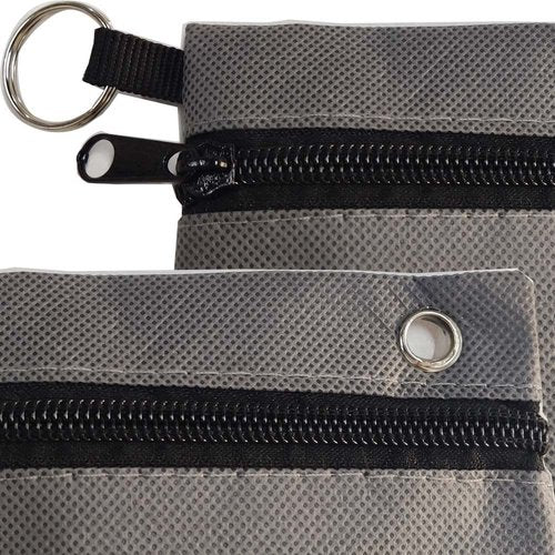 Youkang Golf Tee Pouch, 4.4 X 4.4 Inch Professional Zipper Golf Tee/Ball Pouch Bag with Key Ring