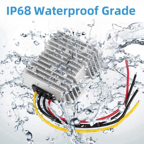 Step Down Converter 48V to 12V 20A 240W - Golf Cart Voltage Regulator IP68 Waterproof for RV Marine