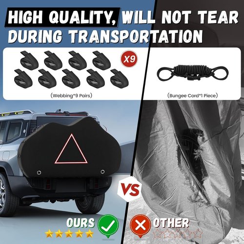 Heavy Duty Waterproof Bike Cover for 2 Bikes - 420D Outdoor Transport Protection