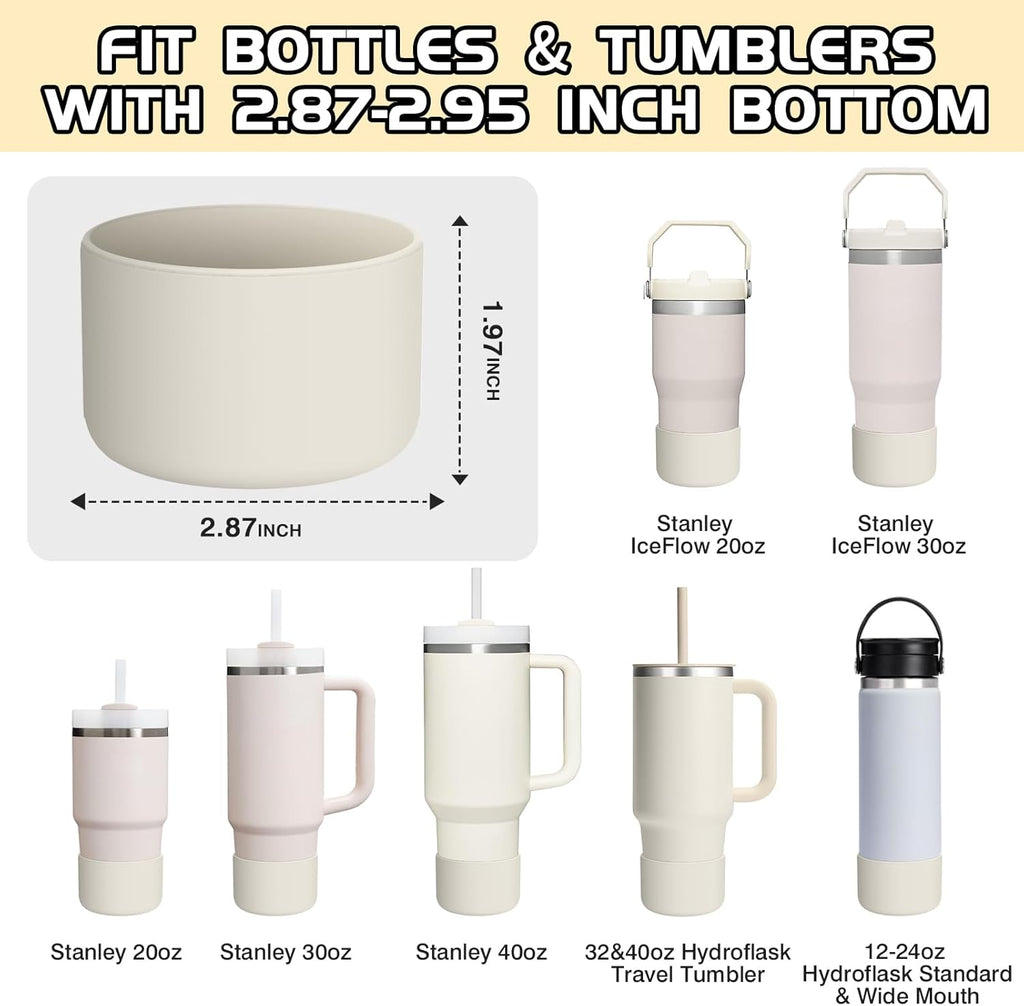 WUQID Silicone Boot Sleeve - Anti-Slip Cover for Hydro Flask & Stanley Tumblers | Fits 12-40oz Bottles