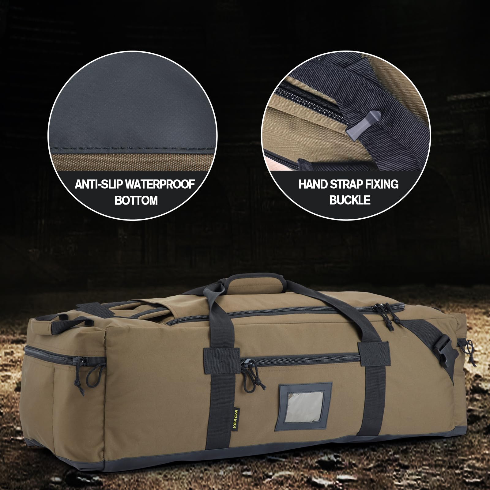 86l Large Duffel Bag For Travel, Gym & Sports - Water Repellent Polyester, Hidden Straps, Shoe Compartment - Perfect Luggage Duffle Bag Or Backpack For Men & Women