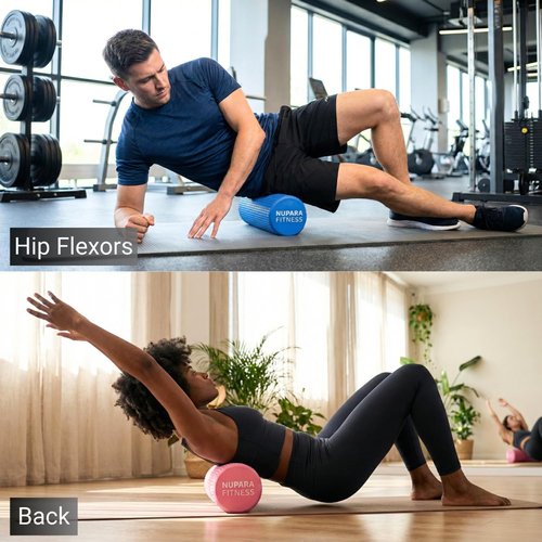 Foam Roller - Deep Tissue Muscle Relief for Back & Legs | 18-Inch Dark Blue for Recovery & Yoga