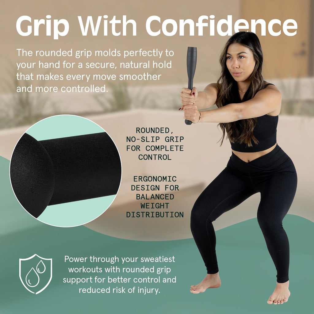 Retrospec Grip Steel Club - Versatile Strength Training Tool for Rehabilitation | 5, 10, 15lb Options