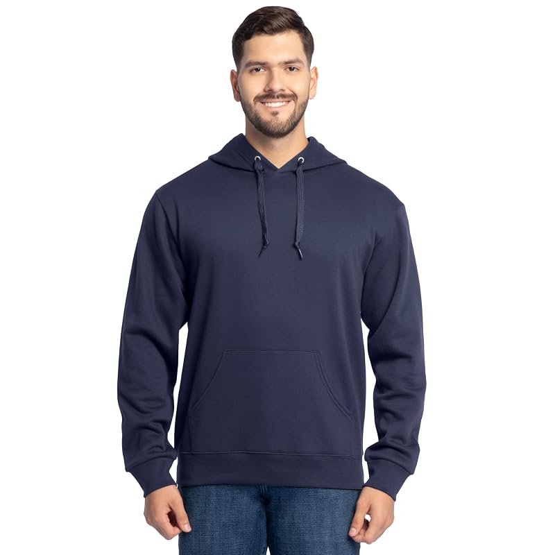 Fruit of the Loom EverSoft Fleece Pullover Hoodie for Men, Navy, X-Large