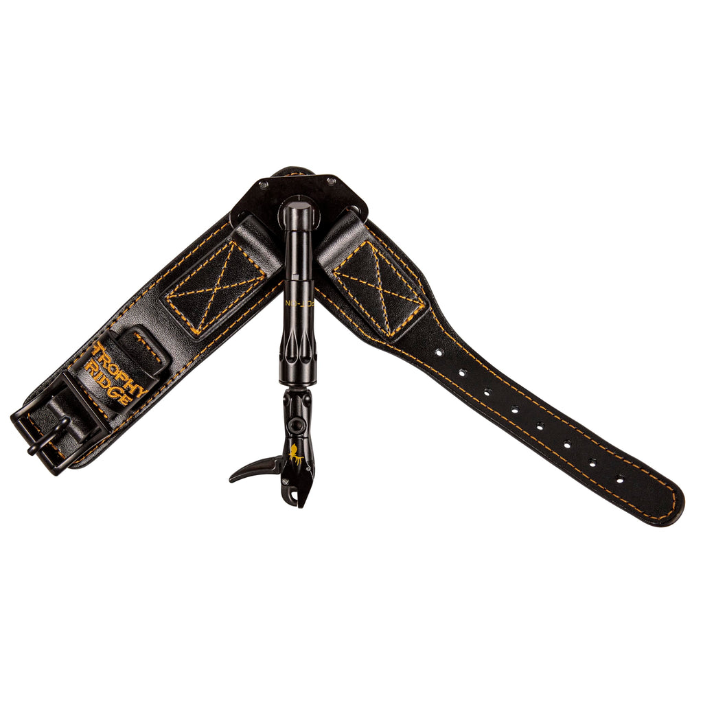 Trophy Ridge Spot-On Archery Release - 360° Rotating Head, Torque-Free Precision, 360° Swiveling Arm, Adjustable Length, Trigger Travel Tuning, Premium Leather Buckle Strap