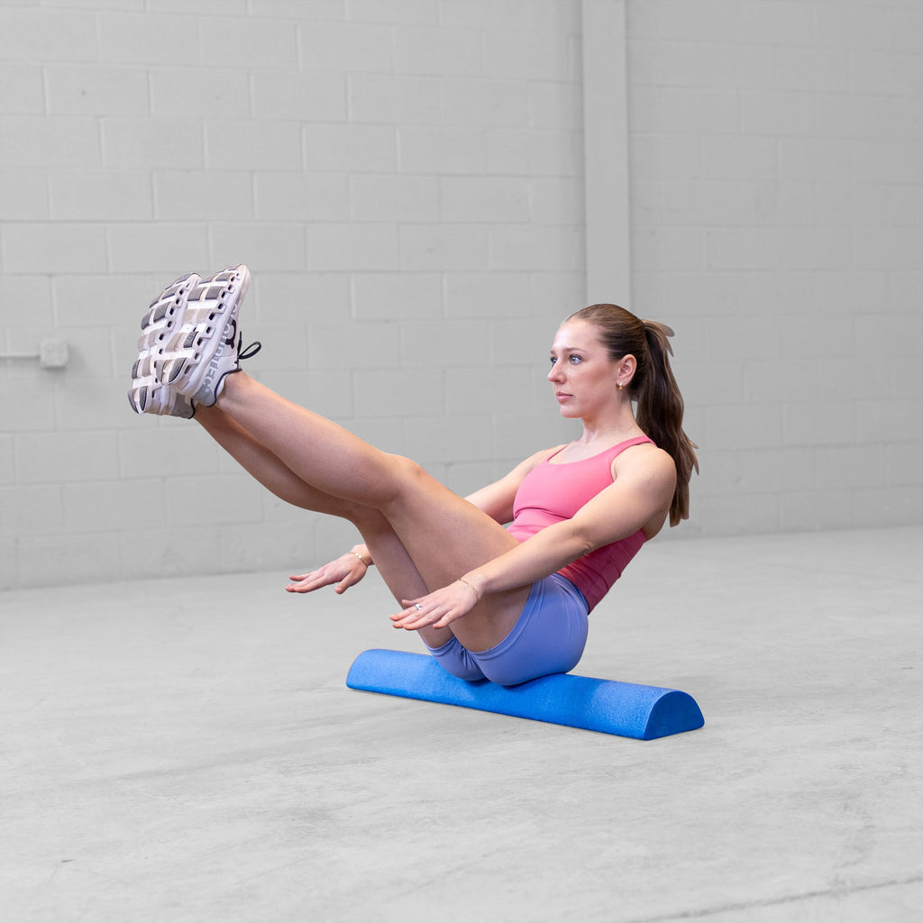 Body-Solid Tools Half Foam Roller - Ideal for Physical Therapy, Exercise and Balance Training, 1/2 Foam Roller Half Round Design, 36 Inch Length, Blue