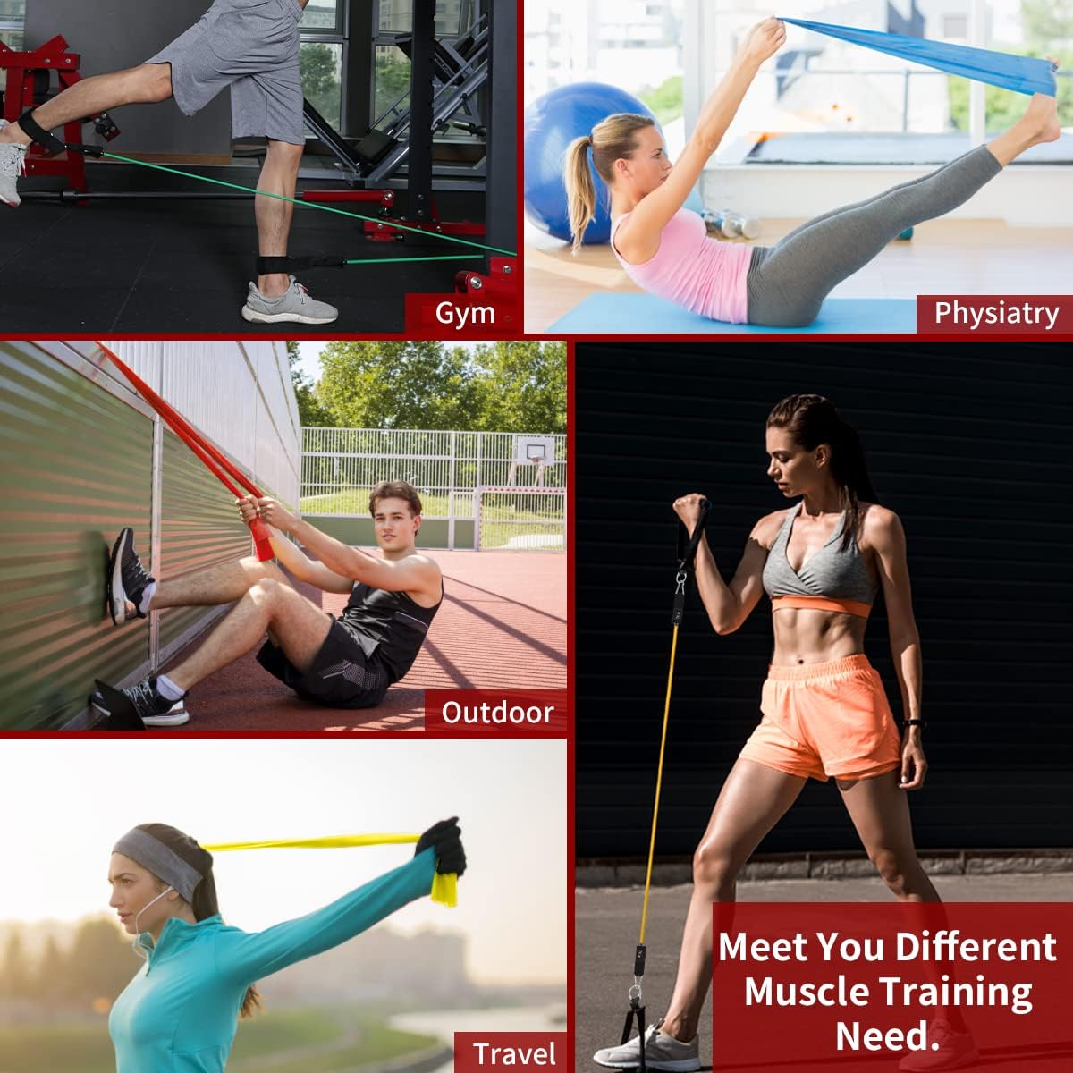 VEICK Resistance Bands - Versatile Workout Bands with Handles for Men & Women | Home Fitness Equipment