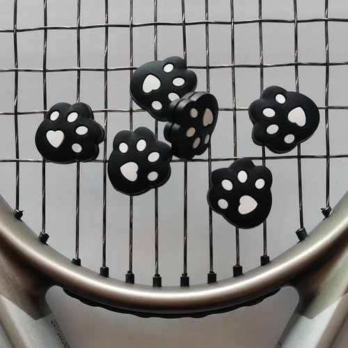 ZQTSANKESL 5pcs Tennis Racket Shock absorbers, Soft Silicone Tennis Racket Shock absorbers, Cute Pattern, Protecting Your Wrist and reducing The Impact of Tennis (Bear Claw Pattern)